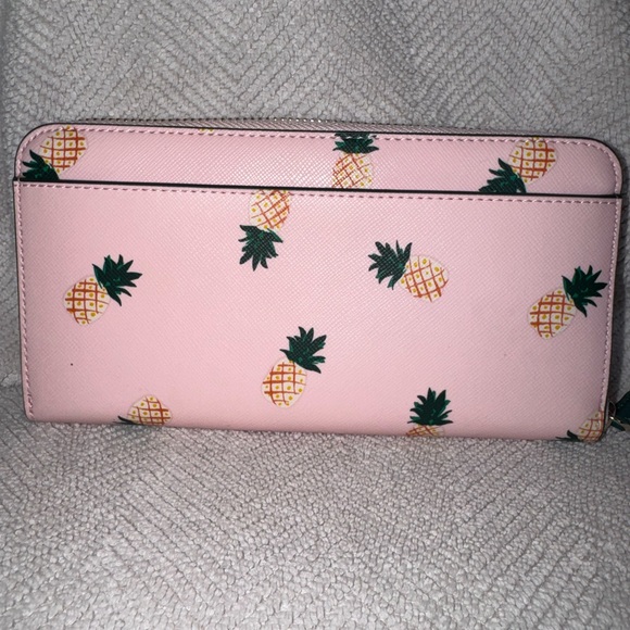 Kate Spade Pink Pineapple Tote, Wallet, and Make-Up Case Set - Picture 11 of 14